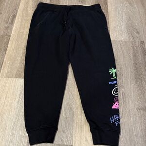 GUC Hurley Men’s Black Graphic Jogger Sweatpants
